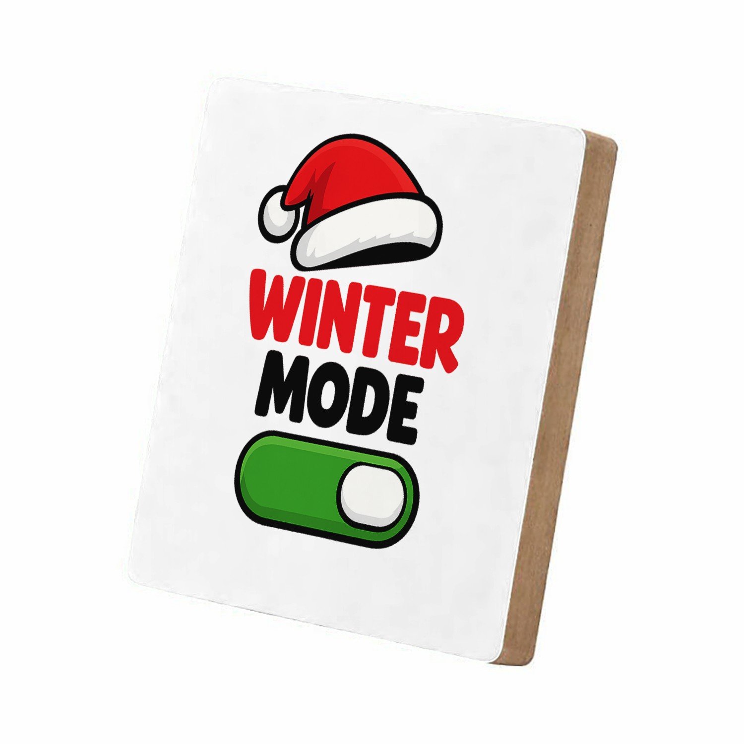 Mr Cadeautjes MDF staande fotolijst 15,2 x 15,2 - design Feestmodus voor een andere tijd van het jaar met hetzelfde a | cadeau Wit