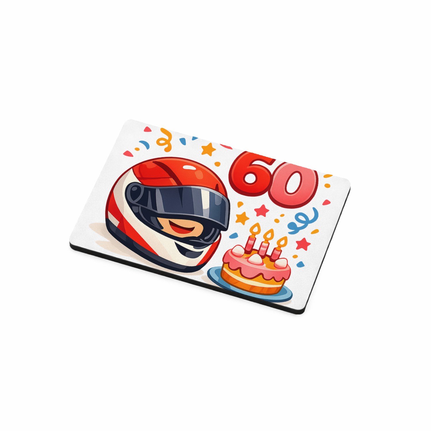 Mr Cadeautjes MDF magnetische fotolijst 7,5 x 5 - design Feestelijke verjaardagsposter met een stoere hobby-illustrat | cadeau Wit