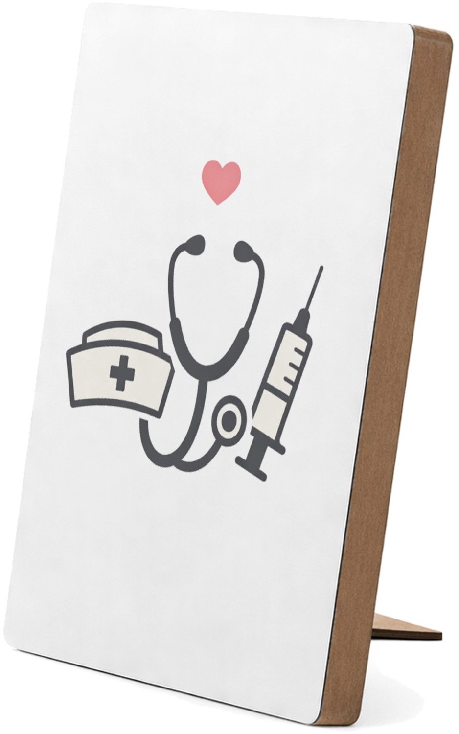 Mr Cadeautjes Glasframe/MDF 12,7 x 17,8 - design Minimalistische waarderingsprint voor een andere zorg- of on | cadeau Wit