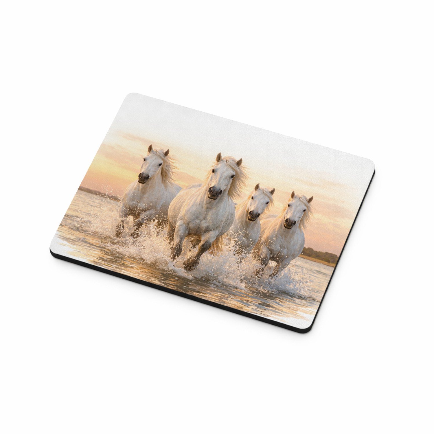 Mr Cadeautjes MDF magnetische fotolijst 9 x 7 - design Een dynamische natuurscène met een enkele centrale hoofdfigu | cadeau Wit