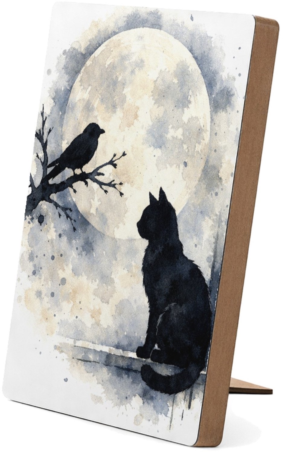 Mr Cadeautjes Glasframe/MDF 12,7 x 17,8 - design Een donker, elegant natuurbeeld met een andere hoofdvorm en | cadeau Wit