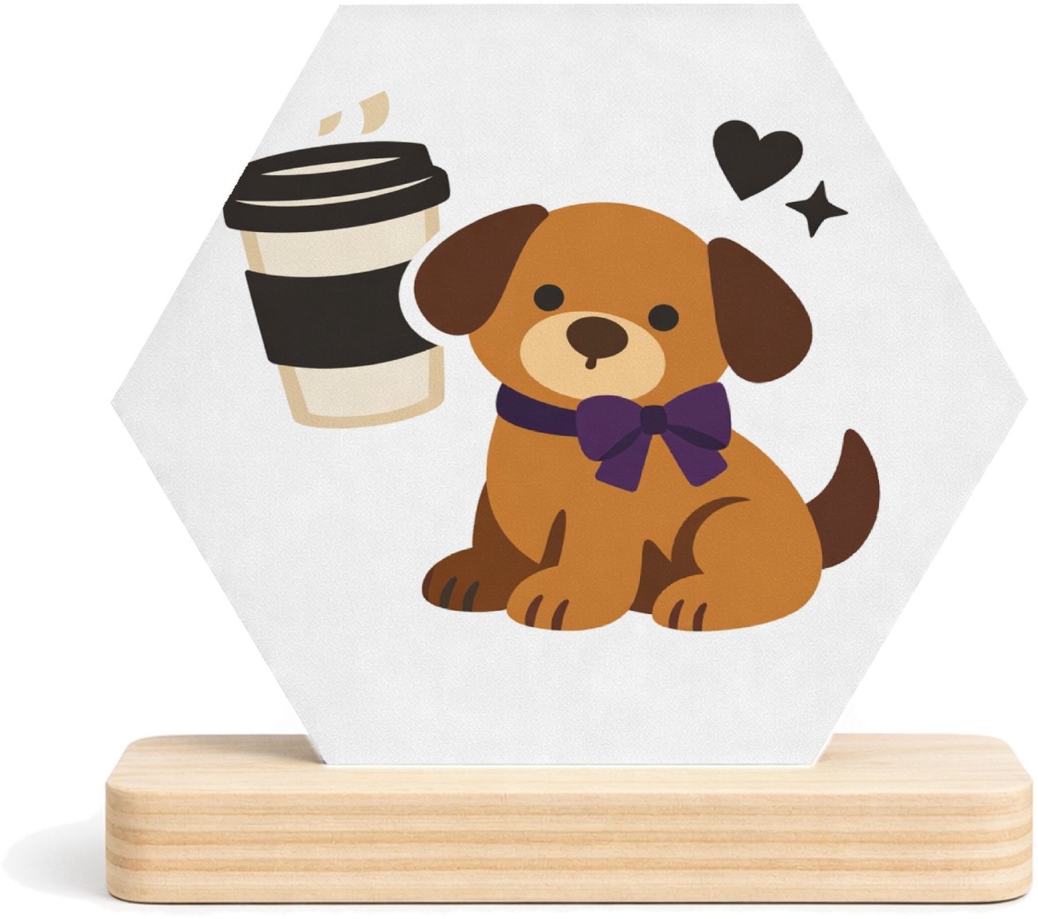 Mr Cadeautjes MDF fotolijst/inleg hexagon 14 x 13 - design Cadeauprint rond een alledaagse luxe met een minimalistische | cadeau Wit