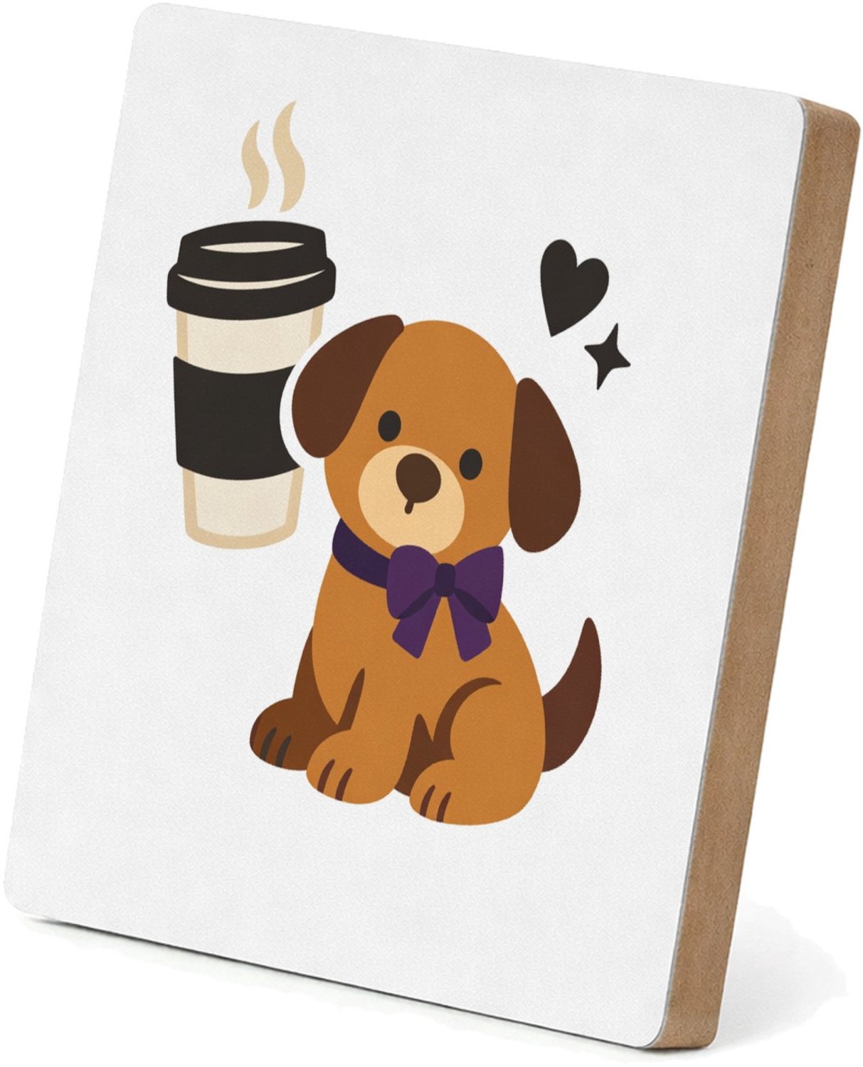 Mr Cadeautjes MDF staande fotolijst 15,2 x 15,2 - design Cadeauprint rond een alledaagse luxe met een minimalistische | cadeau Wit