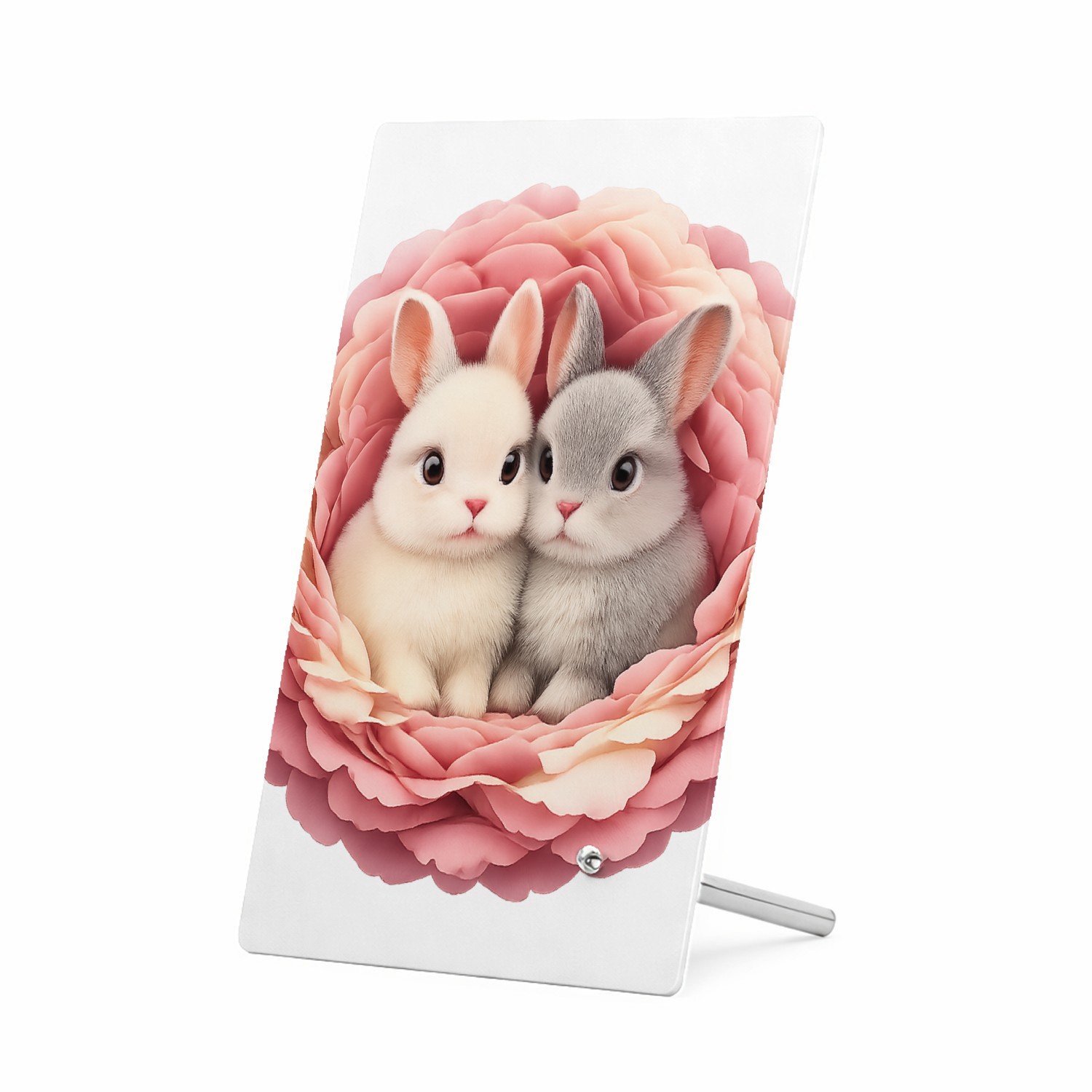 Mr Cadeautjes Glasframe 11 x 16 - design Een knusse dierenprint met een vergelijkbaar omlijstend nest | cadeau Wit