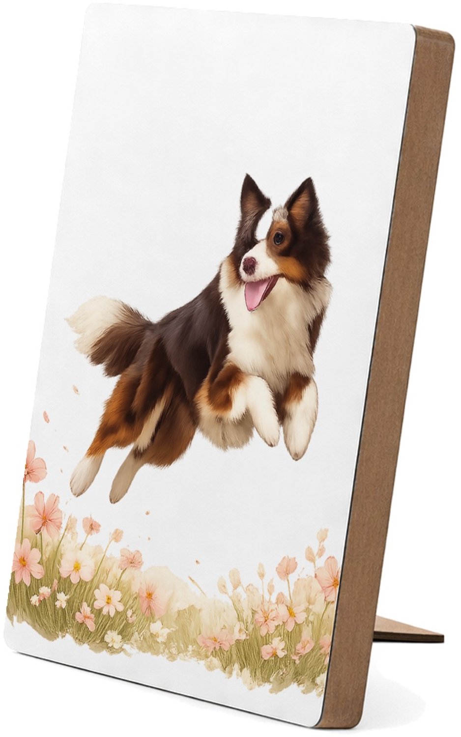 Mr Cadeautjes Glasframe/MDF 12,7 x 17,8 - design Een krachtige, dromerige dierenprint met één hoofdfiguur in | cadeau Wit