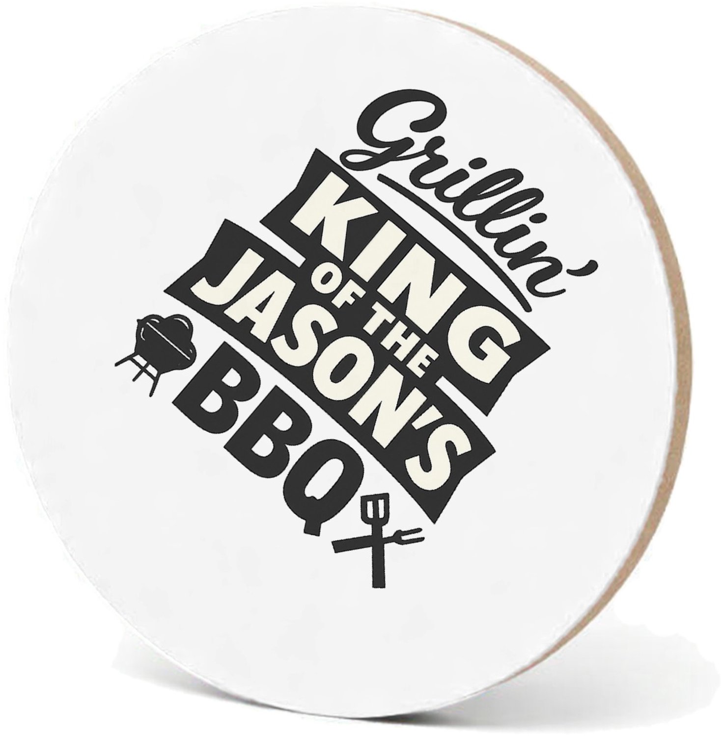 Mr Cadeautjes MDF fotolijst - design Een feestelijke koffiebar-claim met een sterke persoonlijke | cadeau Wit