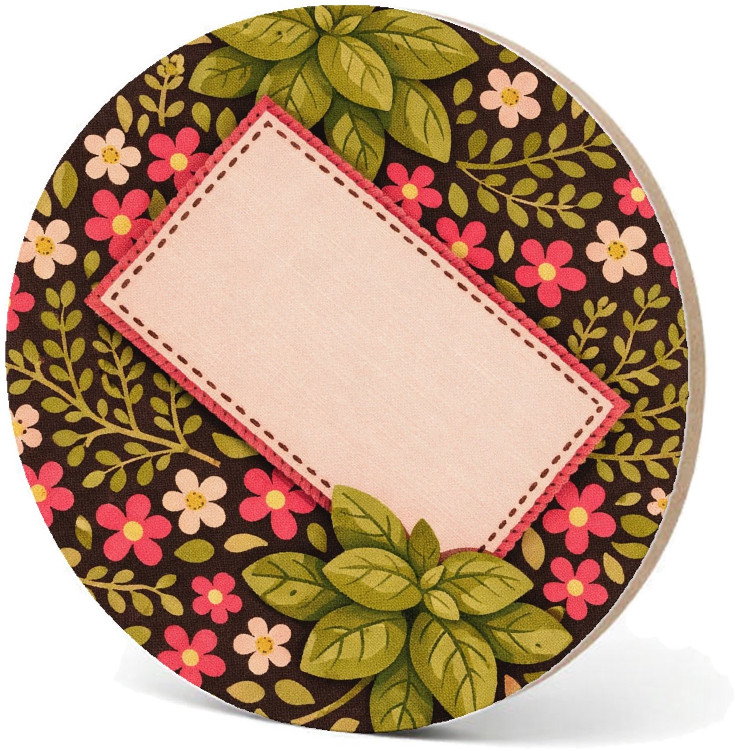 Mr Cadeautjes MDF fotolijst - design Een handgemaakte keukenprint met kruiden en labelkaart | cadeau Wit