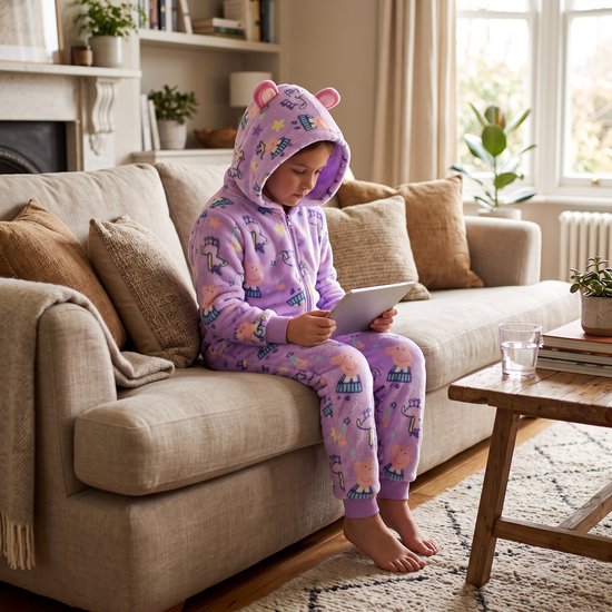 Peppa Pig Coral-Fleece Onesie - pyjama voor kinderen - maat 110/116