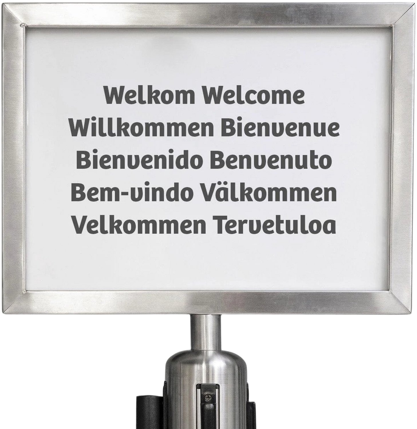 GJ Floors Posterframe A4 liggend voor Trekband - Geborsteld Chroom