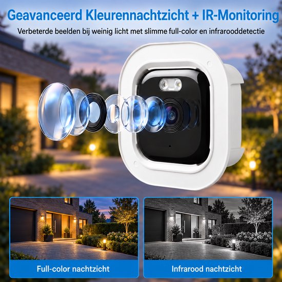 Raamcamera 2K voor Binnen naar Buiten - WiFi 2-4 en 5 GHz - Nachtzicht - Bewegingsdetectie - Tweeweg Audio - 24-7 Opname — afbeelding 5