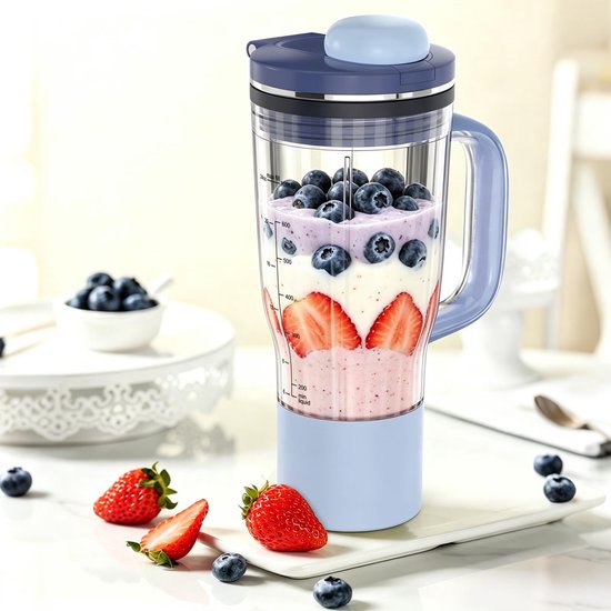 Blenderbeker 750 ml - Vervangende reisbeker - Blauw — afbeelding 2
