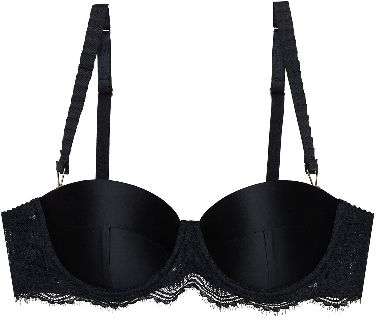 ESOTIQ Brillant - Push-upbeha - Zwart - 65F - Kanten details