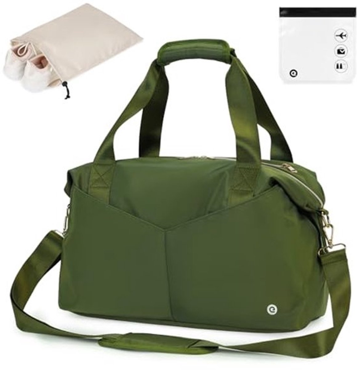 Sporttas met nat vak - Groen 40x20x25 cm - Ideaal voor training en reizen
