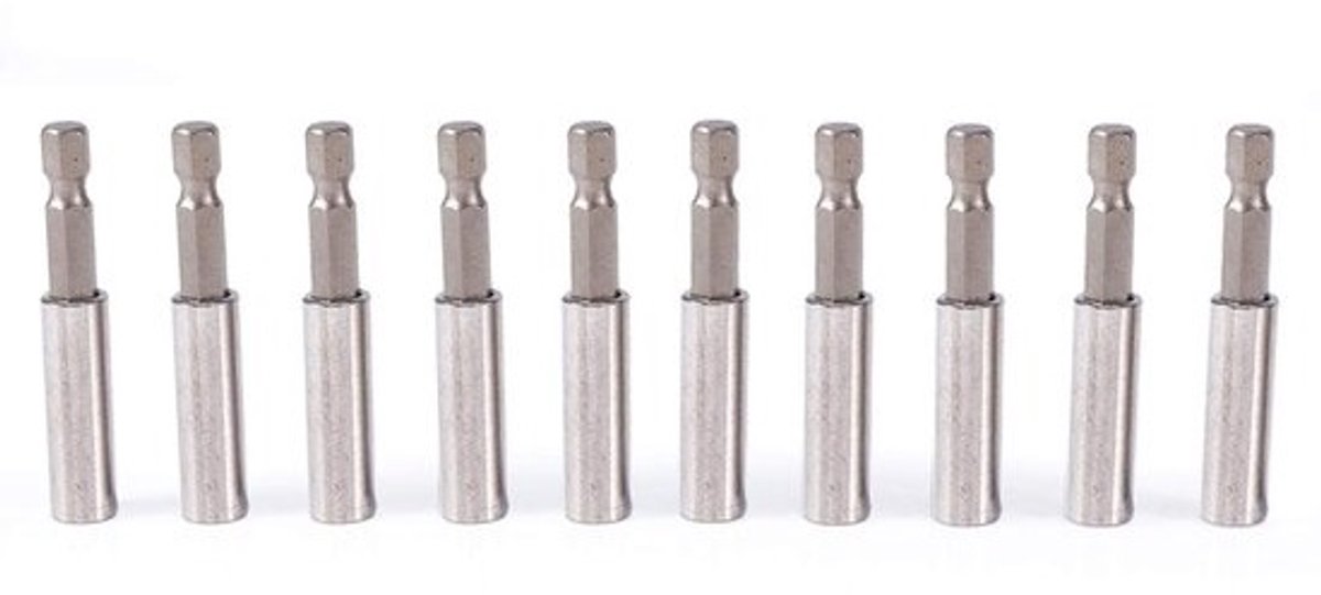 Allecto - Magnetische Schroevendraaier Bit Houder Set - 10-delige set - 1/4 inch hex - Schroevendraaiers - Boormachines - Voor professioneel gebrui...