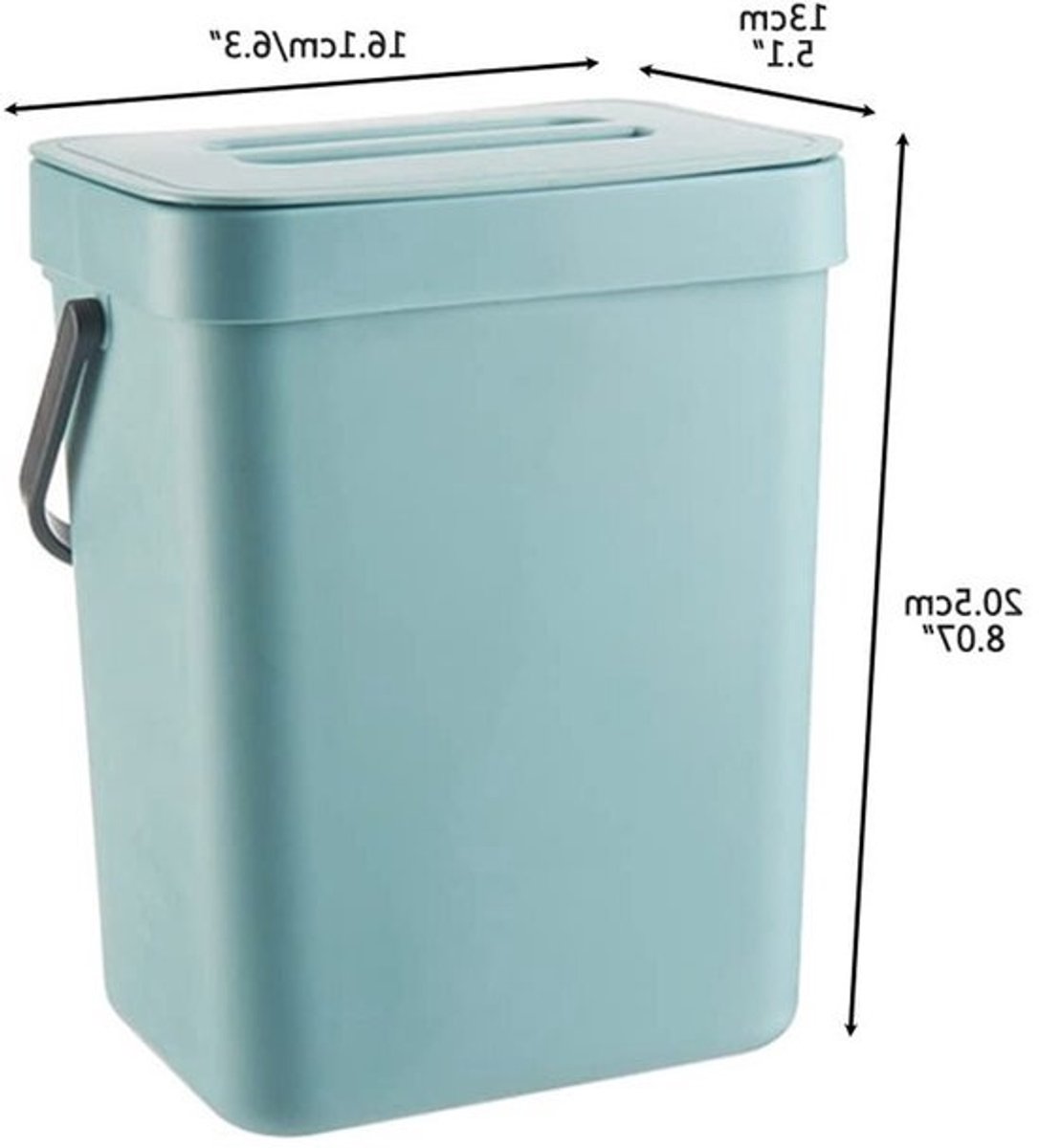 Kleine keukencompostbak van 3L - duurzaam PP-materiaal - voor afvalcompostering en keukenorganisatie