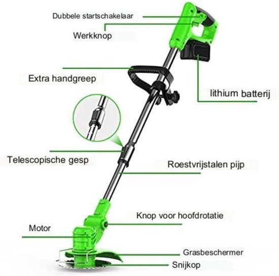 Onkruidborstel Electrisch - Bosmaaier Electtrisch - Onkruidverwijderaar Electrisch - Rood — afbeelding 3