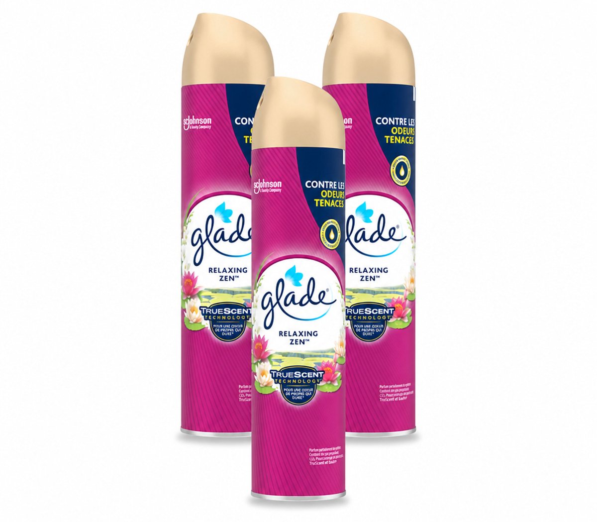 3 x Glade - Luchtverfrisser Spray - Relaxing Zen - 300 ml - Bulkverpakking - 3 stuks