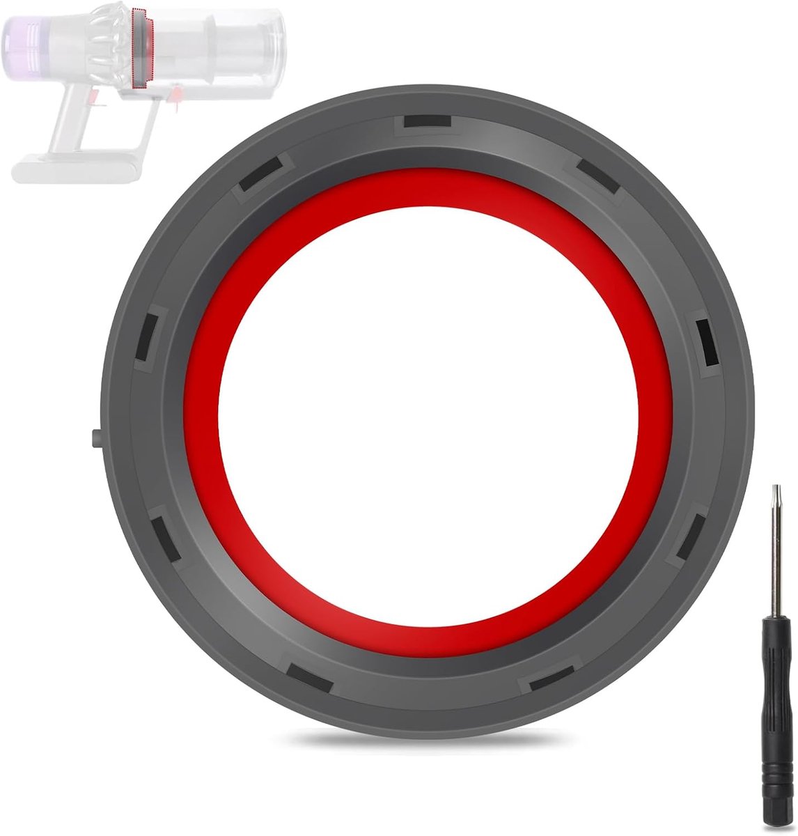 Stofcontainer bevestigingsring Geschikt voor Dyson V11 stofzuiger, inclusief afdichtingsring, met demontagegereedschap