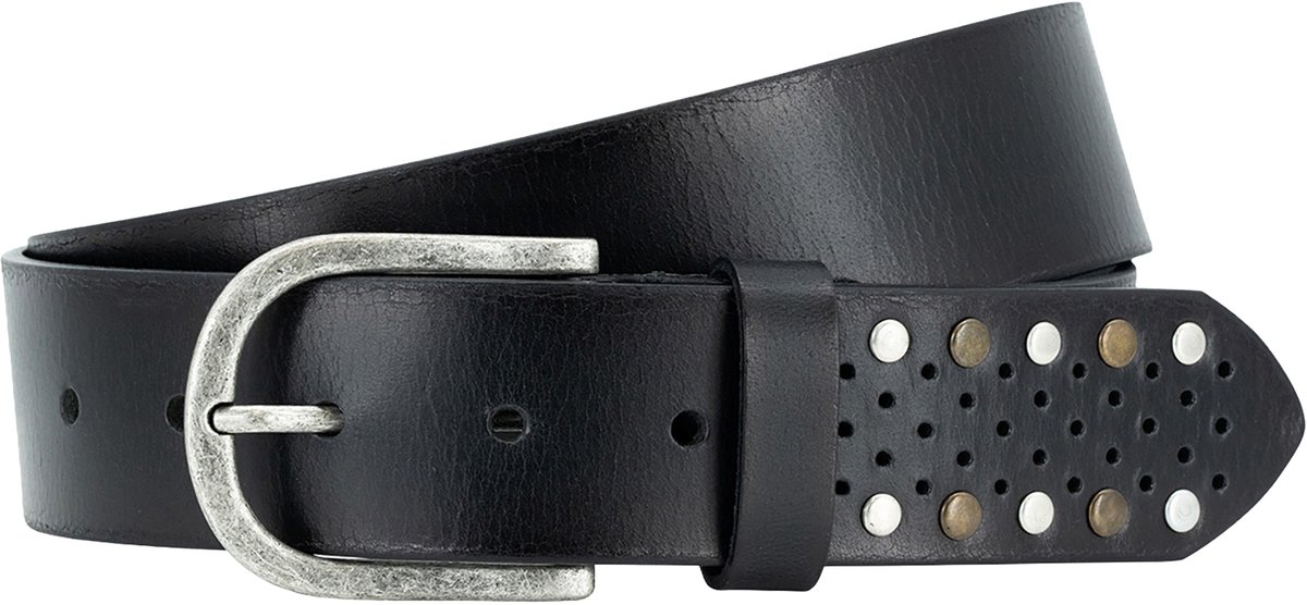 LINDENMANN dames leren riem - antraciet