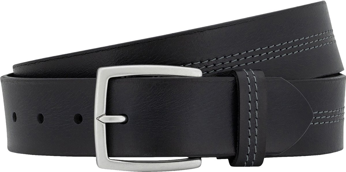 LINDENMANN leren heren riem - zwart