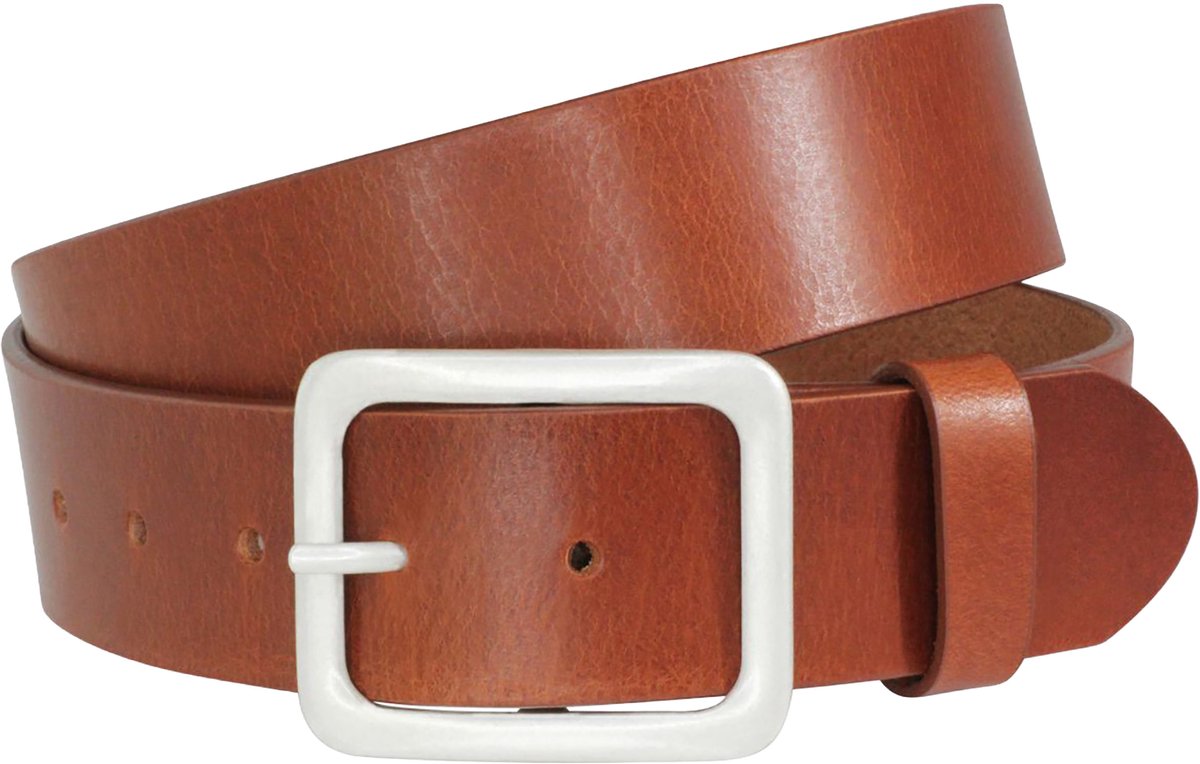 LINDENMANN dames leren riem - cognac