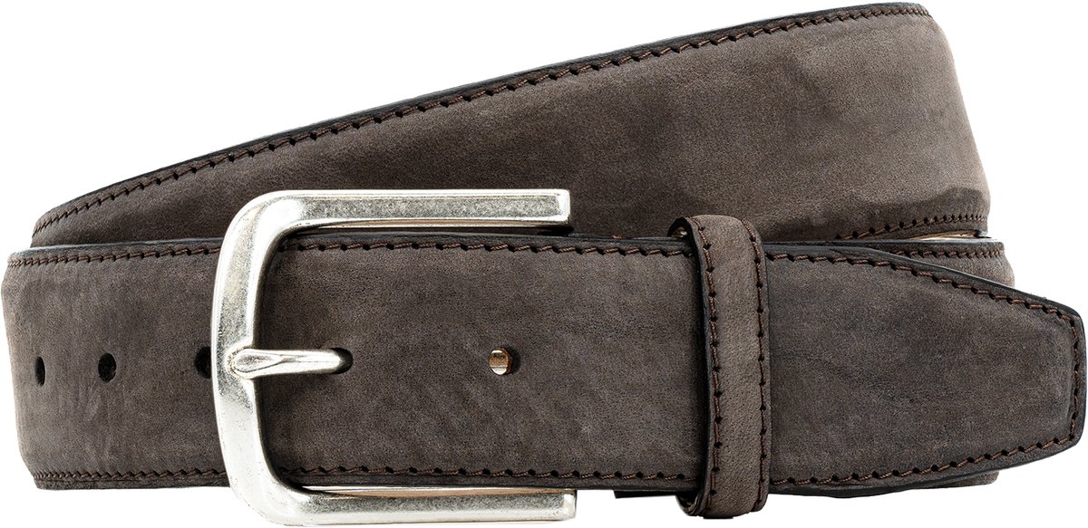 LINDENMANN leren heren riem - bruin