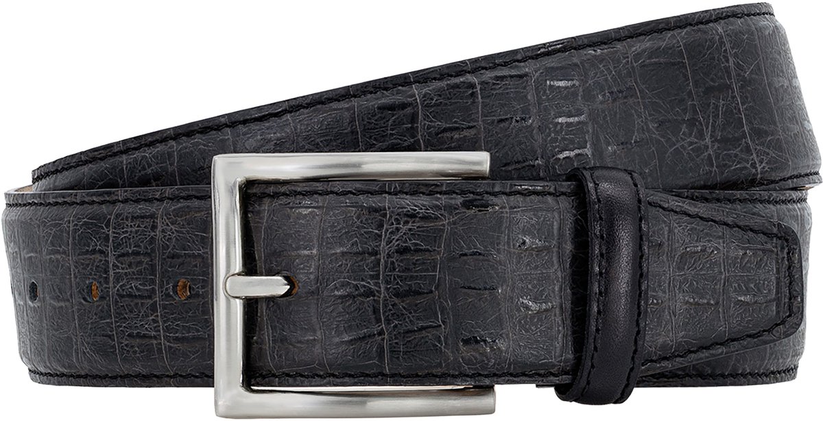 LINDENMANN leren heren riem - zwart