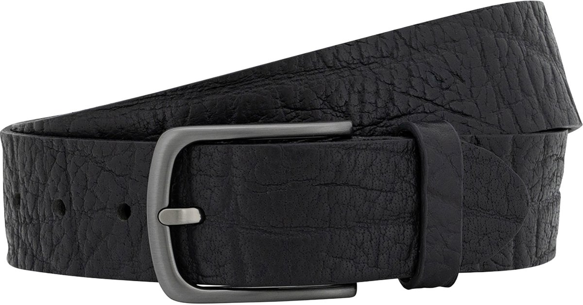 LINDENMANN leren heren riem - zwart