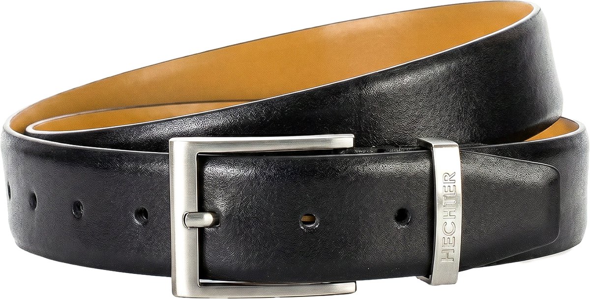 HECHTER leren heren riem - zwart
