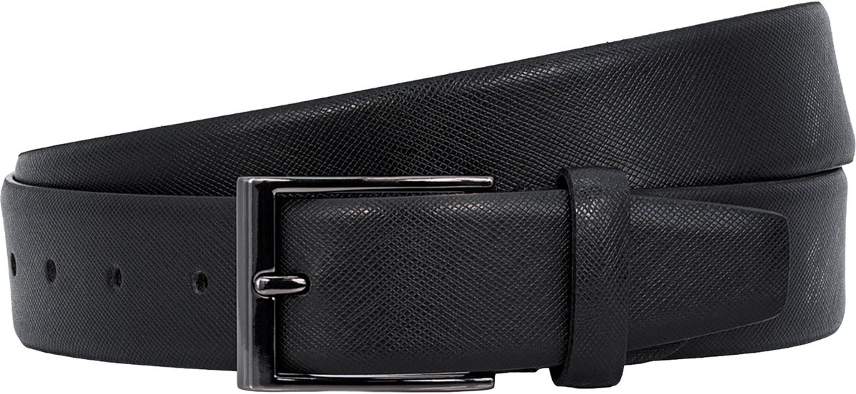 LINDENMANN leren heren riem - zwart