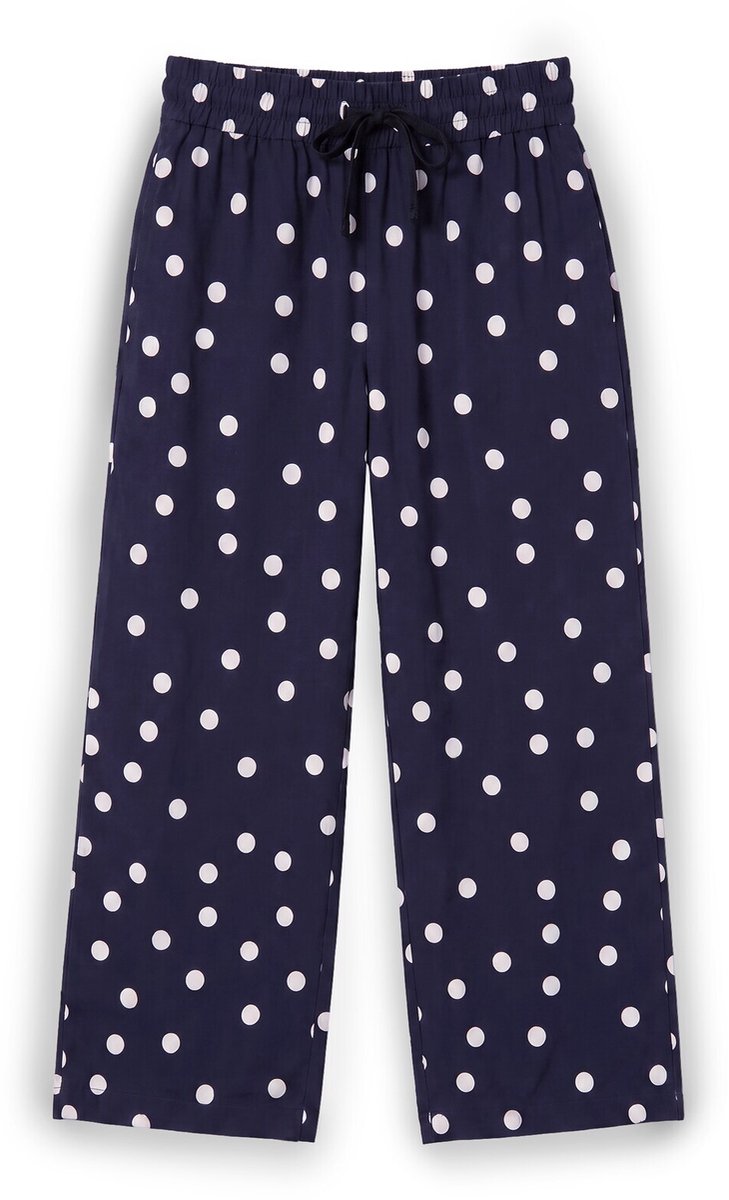 Tom Tailor - Culotte van viscose - Maat 36/28 - navy big dot design