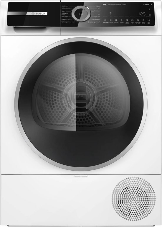 Bosch Serie 6 WQN246D0NL - Warmtepompdroger - 9 kg - Zeer stil - Self Cleaning Condensor consistent energieverbruik - Home Connect - Speed Perfect - Wit