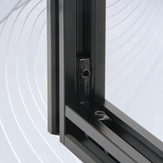 L-vorm 90 graden gezamenlijke beugels met M6 schroeven voor 8 mm sleuf 3030 serie aluminium extrusieprofiel, 10 stks/pak (zwart-3030serie) — afbeelding 4