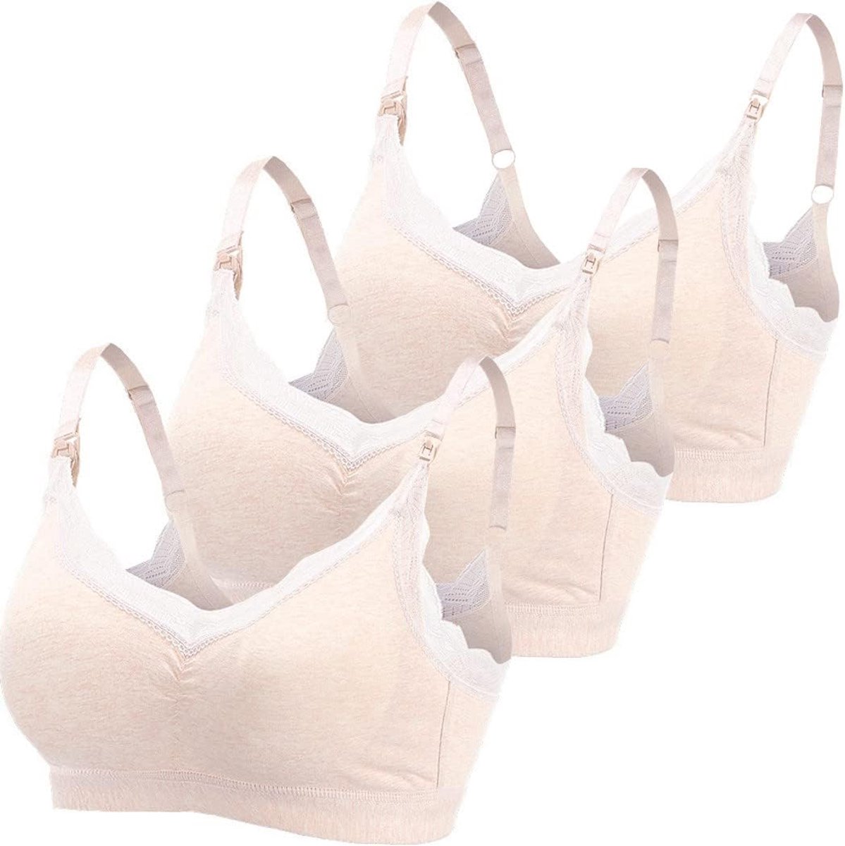 3-pack voedingsbeha voor dames, zonder beugel, naadloze zwangerschapsbeha voor slapen en borstvoeding