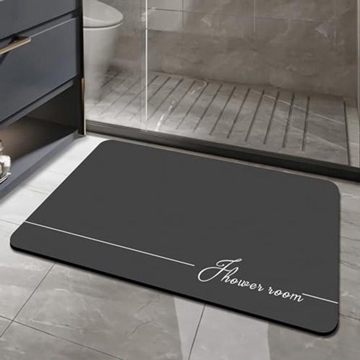 Super absorberende antislip badmat - sneldrogend en vochtabsorberend voor badkamer en keuken, 40 x 60 cm