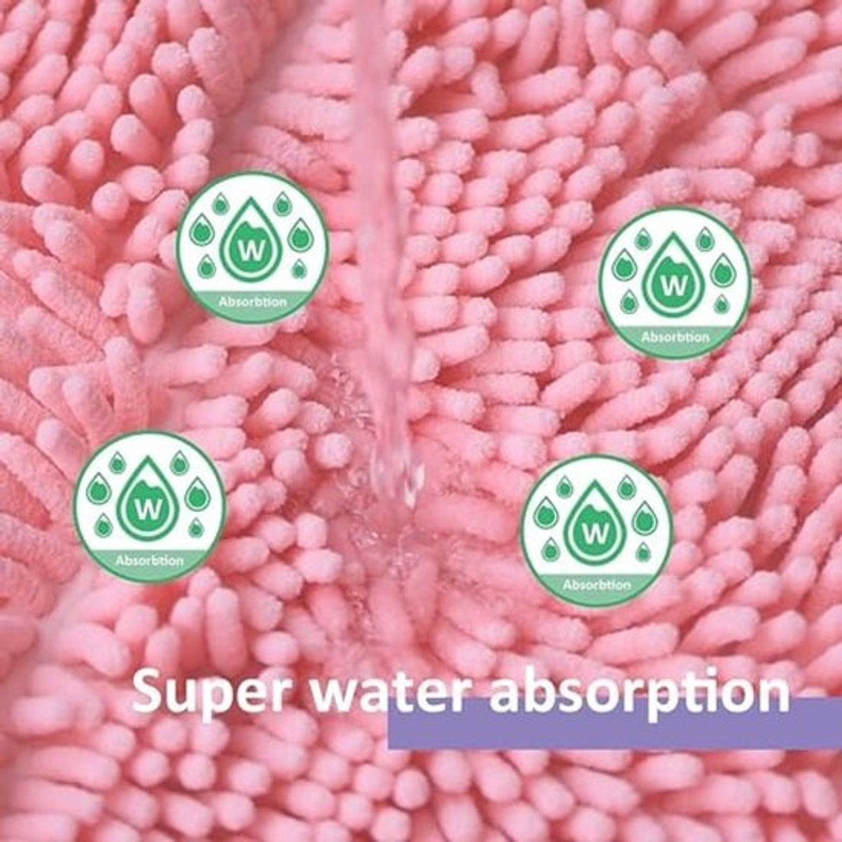 Antislip Chenille Badmat - Ultra Zacht en Sterk Absorberend, Wasbaar Badkamertapijt voor Douche, Toilet en Woonkamer - 60 x 40 cm, Roze