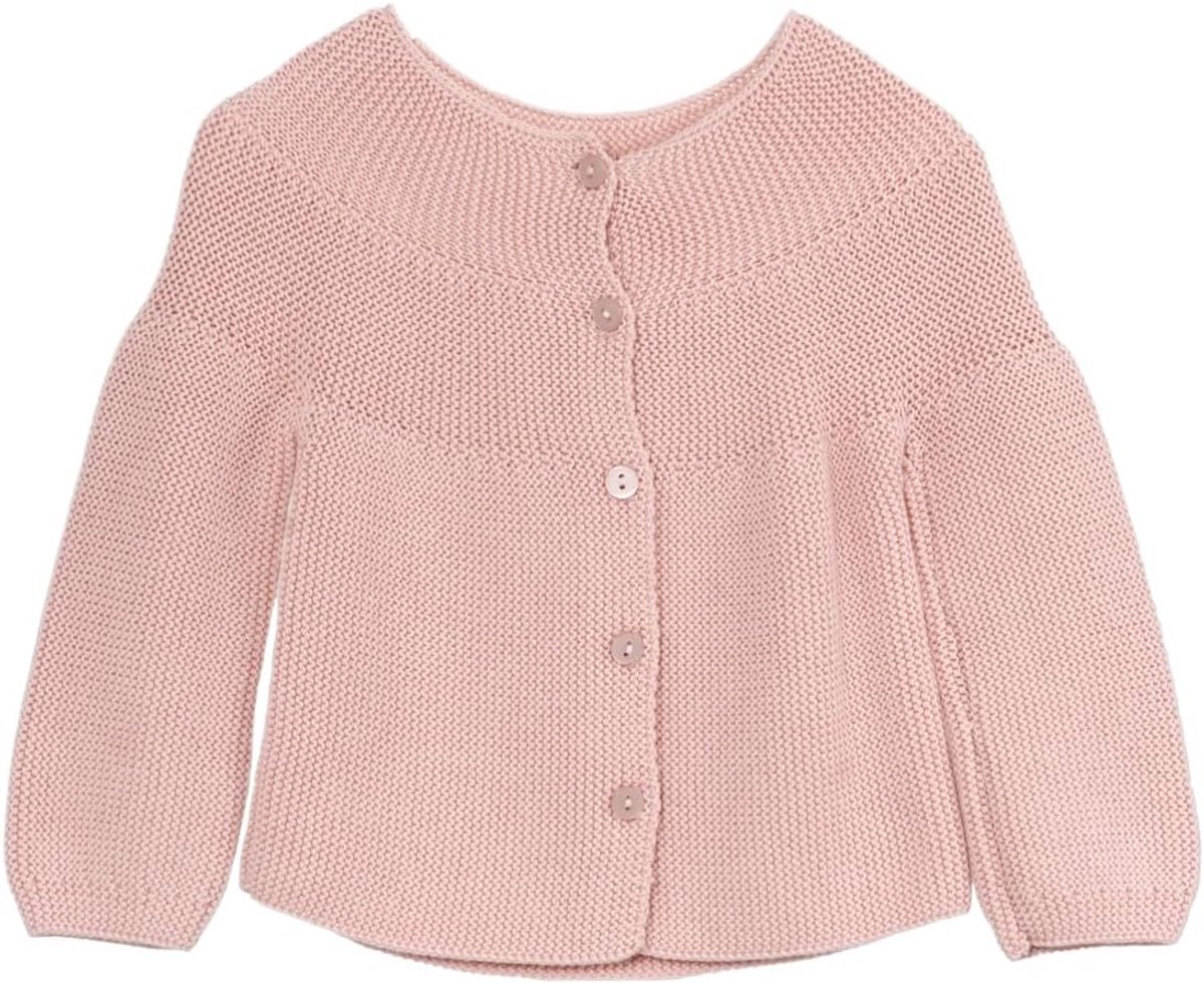 Cardigan Voor Baby - Gauche Voor Meisjes en Jongens - Hoogwaardige Babykleding - Col Rond - Unisex - 50% Katoen en 50% Acryl - 0-24 Maanden