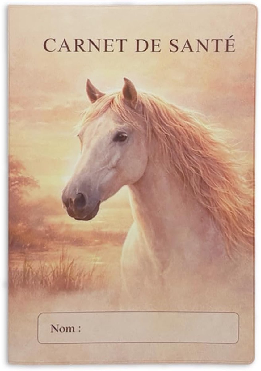 Nemau - Beschermer voor gezondheidsboekje paard – paspoorthouder paard & signaalboekje – kentekenbewijs en identificatiedocument, begeleidingsdocument – model zonsondergang