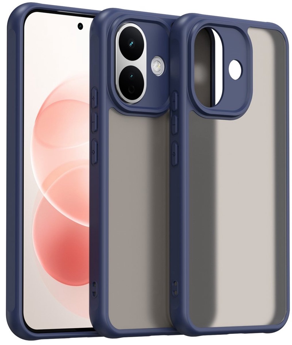 Coverup Hoesje - Geschikt voor Xiaomi Redmi Note 17 Pro Hoesje - Coverup Mat Transparante Back Cover met Camera Cover - Blauw