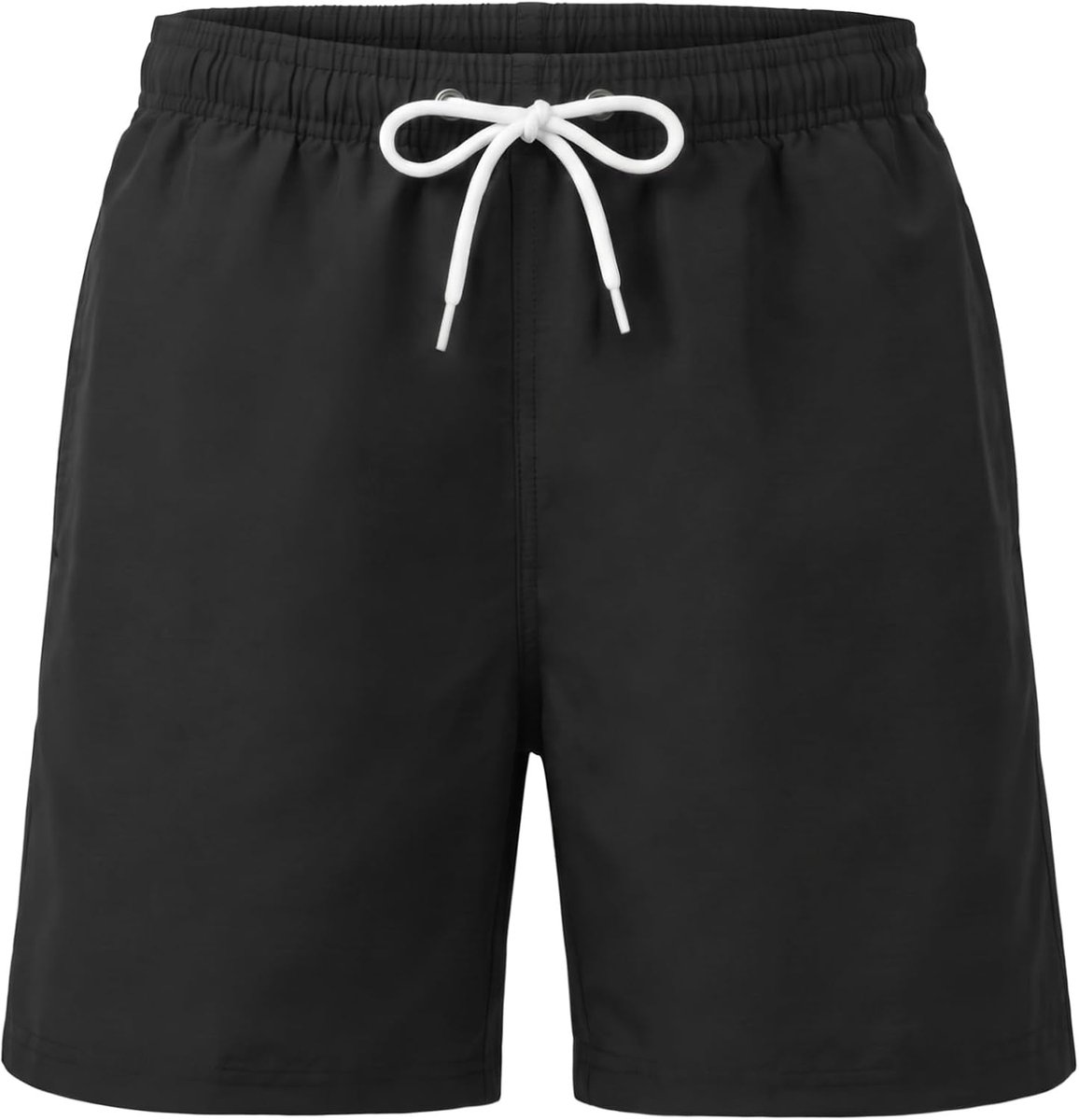 Zwem- en strandbroek voor jongens met mesh-voering, sneldrogend, zwart/blauw, voor kinderen van 6 tot 13 jaar