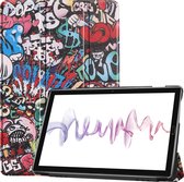 Tablet hoes geschikt voor Huawei MediaPad M6 10.8 Tri-Fold Book Case - Graffiti