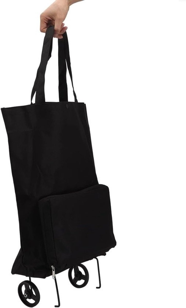Vouwbare stoffen boodschappentrolley - met grote wielen en waterdicht canvas - voor eten en vervoer, ideaal voor winkelen en dagelijks gebruik