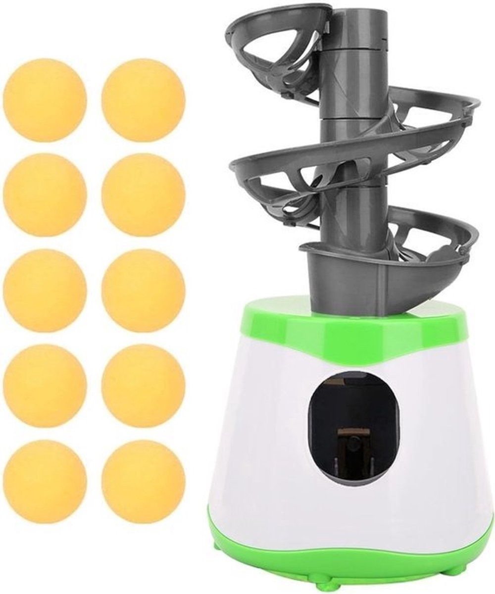 Draagbare Tafeltennis Robot voor Automatische Training - Inclusief 10 Ballen en Verbeterde Trainingsfuncties