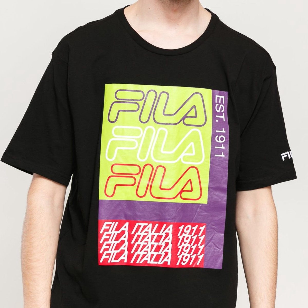 T-Shirt FIA MEN CARADOC dropped shoulder tee XL Heren Zwart