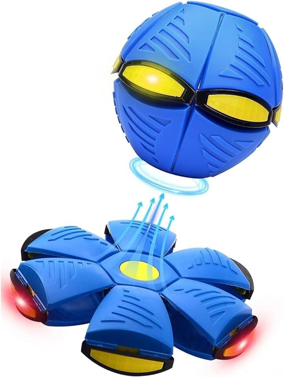 Springbal, vliegende bal voor kinderen, interactieve hondenspeelgoed, magische vliegende schotel, springbal, interactie voor ouders en kinderen, lichtgevend huisdierspeelgoed.