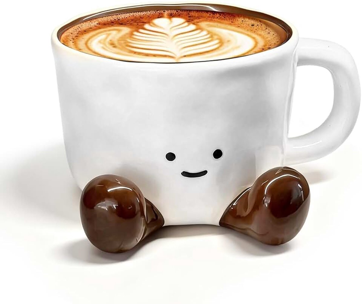 Keramische koffiemok, beker mok esthetisch, schattige mok, decoratieve pennen opslag