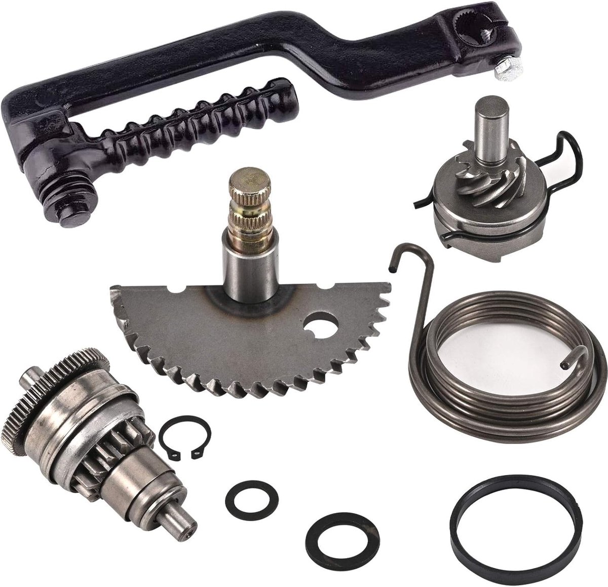 Kickstarter startmotorset, motorfiets startmotorkoppeling trappedaalkit vervanging voor GY6 49cc 50cc 139qmb ATV Go Kart Scooters Bromfiets Roketa Taotao Jonway