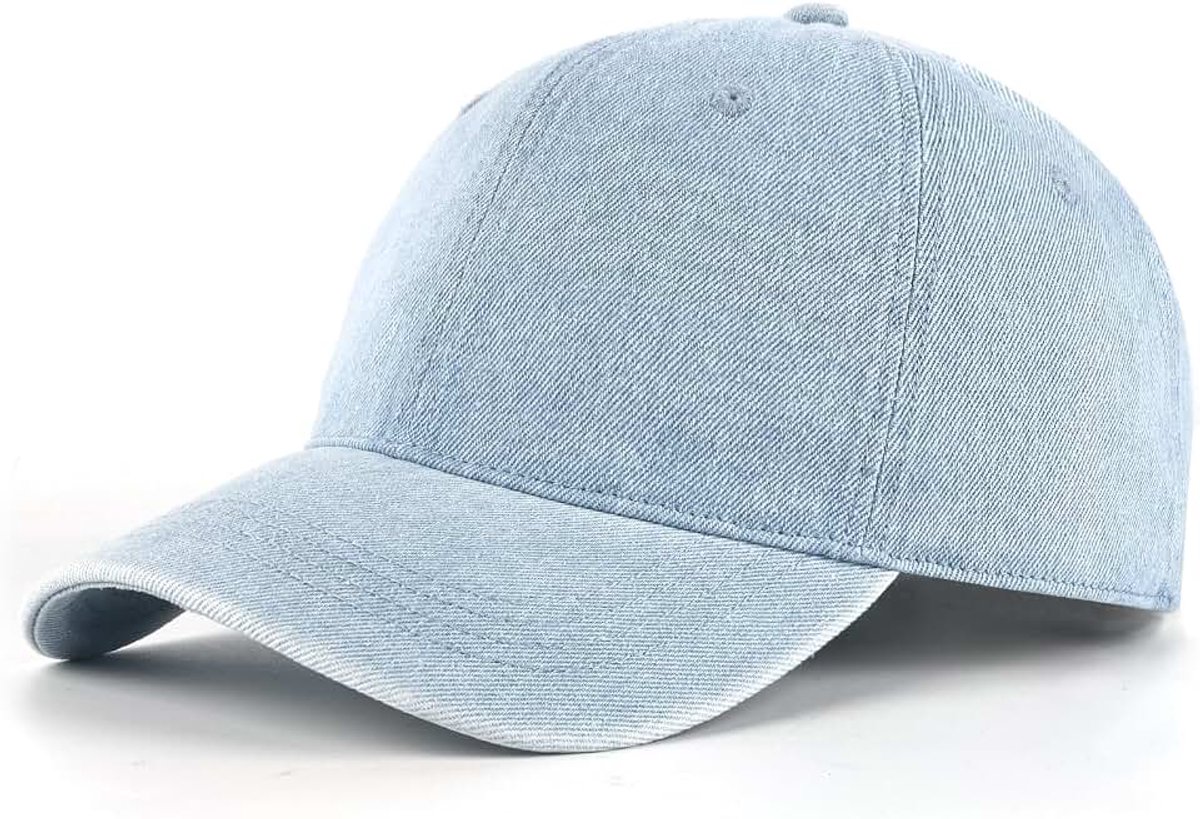 Baseballpet voor grote hoofden, zachte kroon gewassen papa hoed, oversized denim cap voor mannen vrouwen golf, reizen, dagelijks gebruik