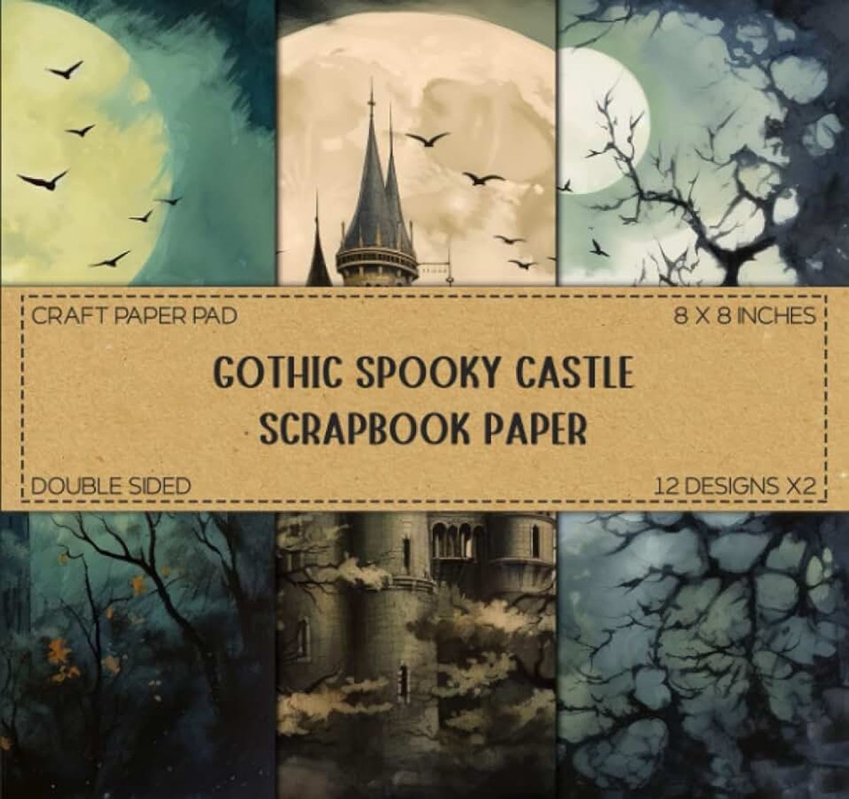 Scrapbook Paper: Gothic Spooky Castle Designs, Decorative Craft Paper, Scrapbooking, Junk Journaling & DIY Crafts