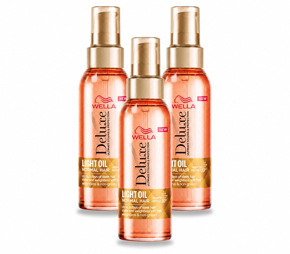 3 x Wella – Deluxe Oil Light – Haarolie – 100 ml - Voordeelverpakking - 3 stuks